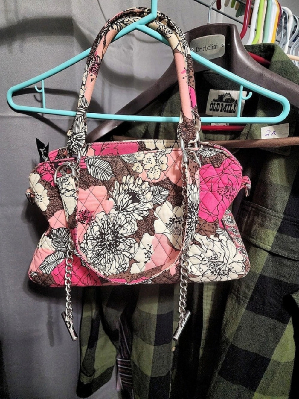 Vera Bradley Priscilla Pink Chain Strap Shoulder Bag